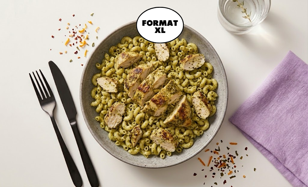 Pâtes au poulet & pesto Format XL
