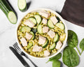 Salade pâtes poulet & pesto
